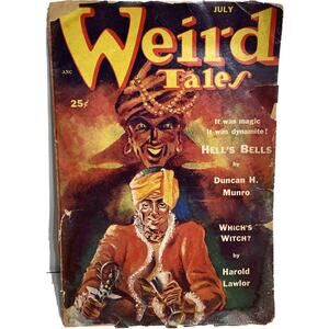 Weird Tales Pulp Magazine July 1952 Hells Bells Which's Witch Cover Fair